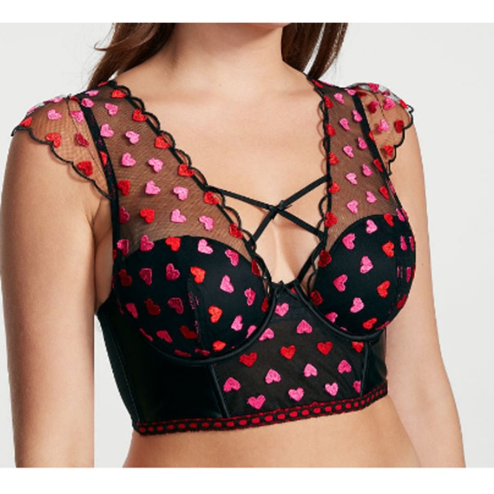 Victoria’s Secret Women Corset Top Heart Pattern NWT | Small